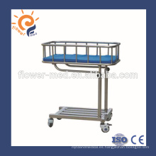 FC-7 Nuevo producto Hospital de acero inoxidable bebé Trolley